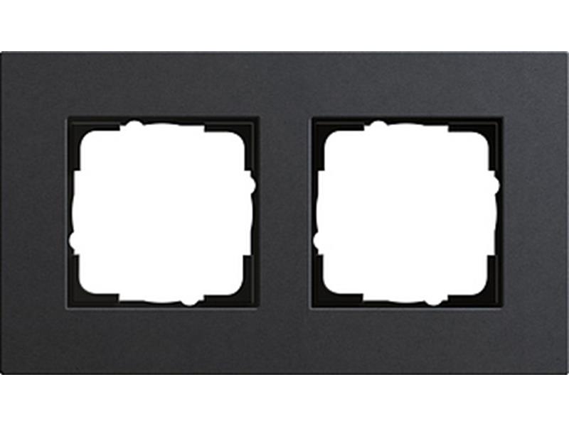 1St. Gira 0212226 Rahmen 2fach Esprit Linoleum-Multiplex Anthrazit