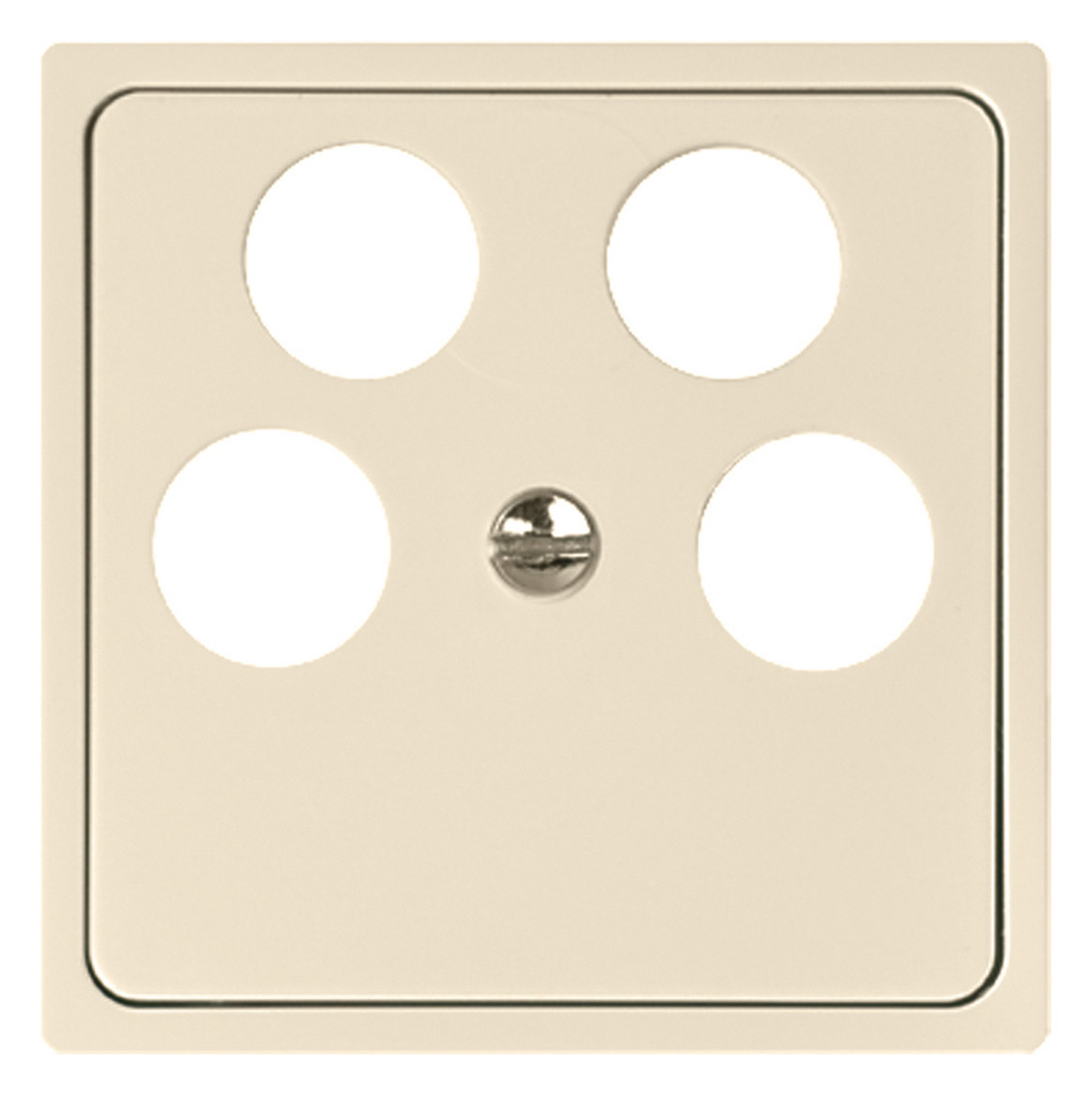 1St. Elso 366054 Zentralplatte für Antennensteckdose mit 4 Loch JOY reinweiß