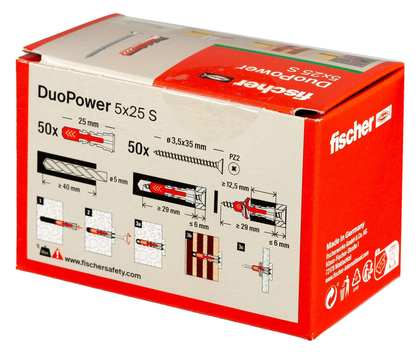 100St. FISCHER 535452 DuoPower 5x25 LD 100St. Fischer 535452 DuoPower 5x25 LD