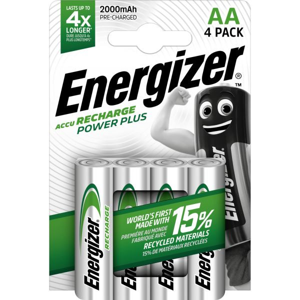 1St. Energizer 7638900417012 Accu Rechargeable Power Plus Mignon 1,2Volt 2000mAh 4er Blister HR6 2000 mAh (4 Stk.)