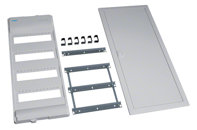 1St. Hager VZ48NRK Ausbaupaket, Volta, 4x12PLE, Reihenklemmen