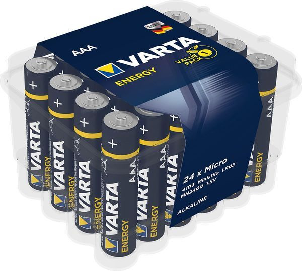 12Pk Varta Varta Energy 24 Alkaline 4103 AAA-Batterien in Aufbewahrungsbox