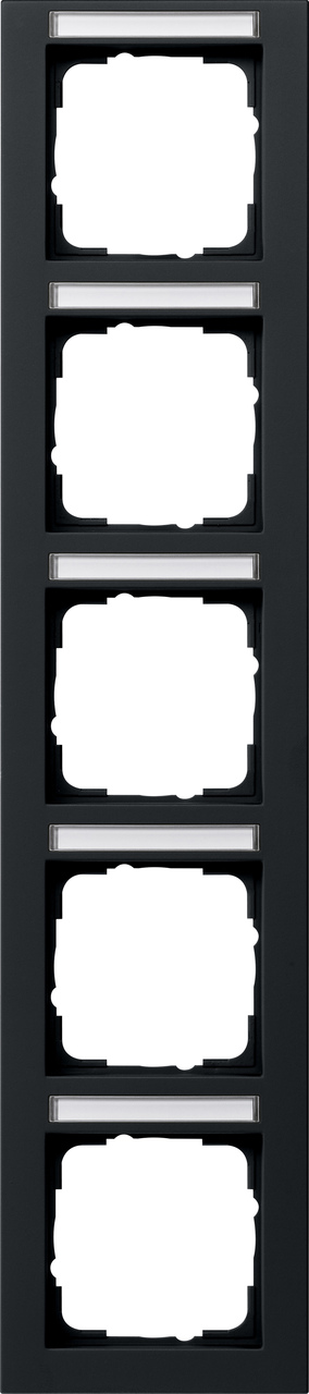 1St. Gira 111509 Abdeckrahmen 5f senkr. BSF Gira E2 Schwarz m