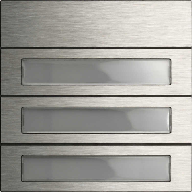 1St. Gira 5533914 Ruftastenmodul 3f System 106 Edelstahl V4A