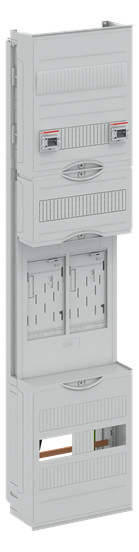 1St. Striebel & John BF17T2 BF17T2 Zählerfeld 7RE 1S vorverdrahtet mit BKE-I Netzsystem TN-S 5-polig lichtgrau 2CPX054126R9999