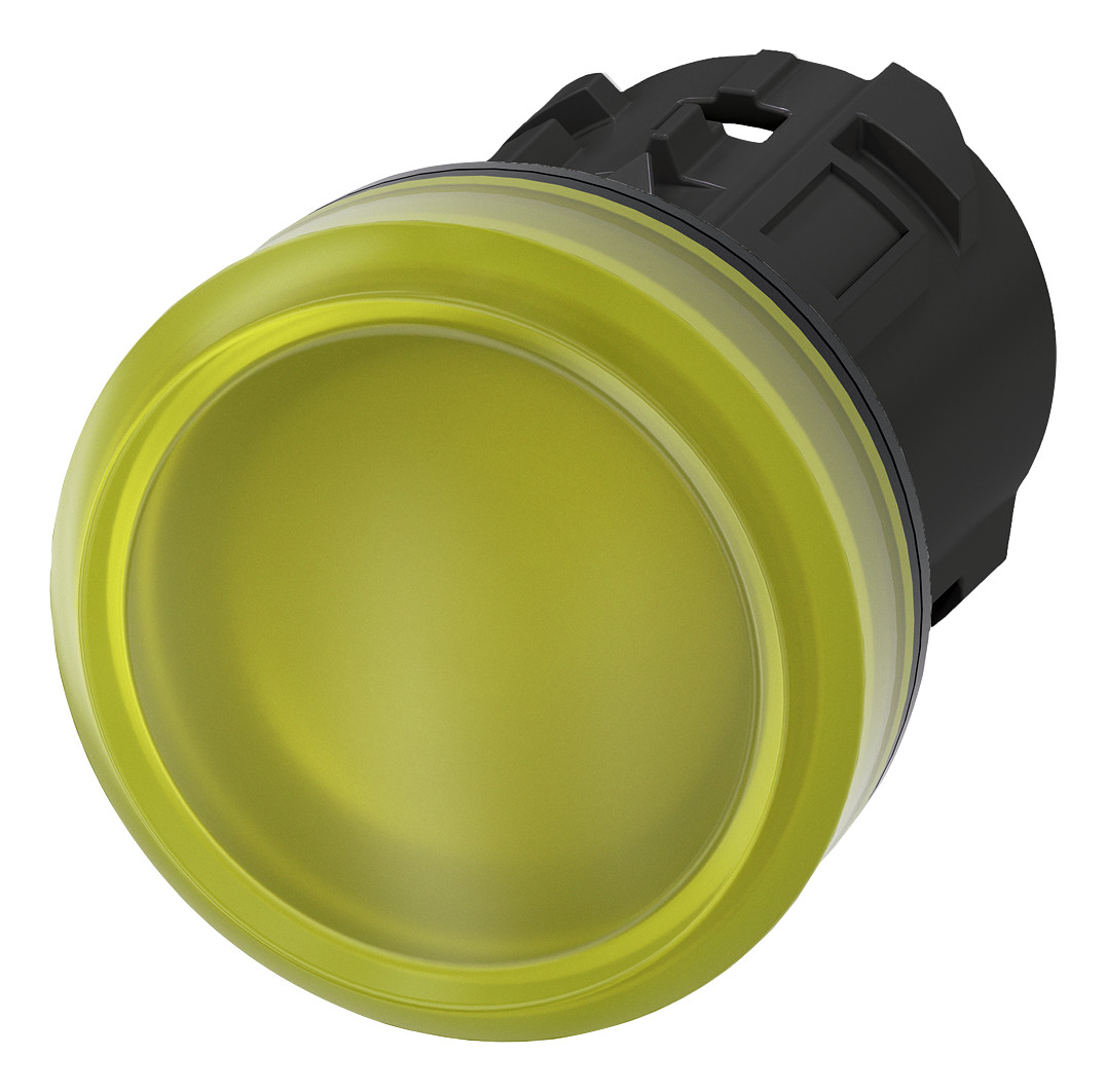 1St. Siemens 3SU1001-6AA30-0AA0 Leuchtmelder, 22mm, rund, Kunststoff, ge