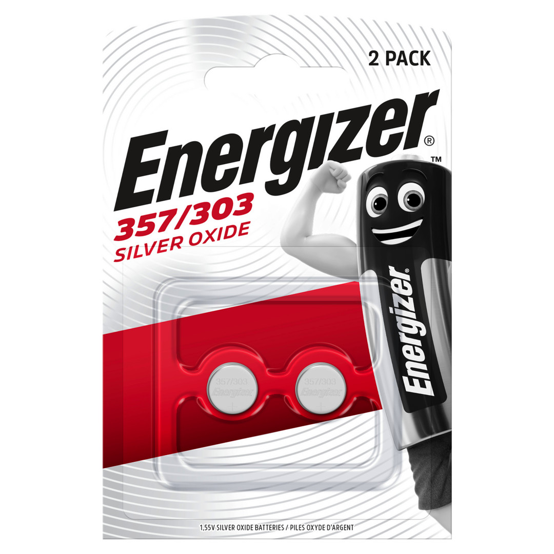 1St. ENERGIZER 357/303 Silber-Oxid multi drain 1,55Volt