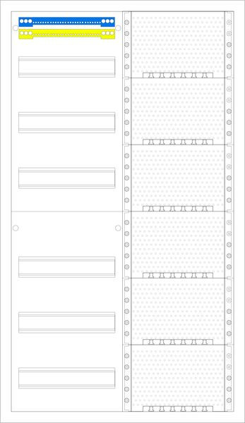 1St. F-Tronic VS2-6-M1 AP Medienverteiler VS2-6-M1, 2-feldrig, 6r, mit MVAP1 7110285