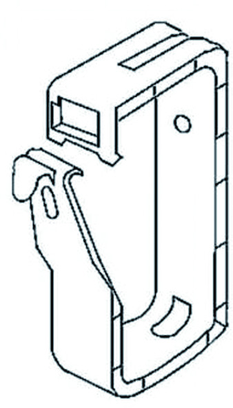 25St. Kleinhuis Sammelhalterung, Höhe 105 mm, Breite 45 mm, Kunststoff PP, RAL 7035, lichtgrau 712/2