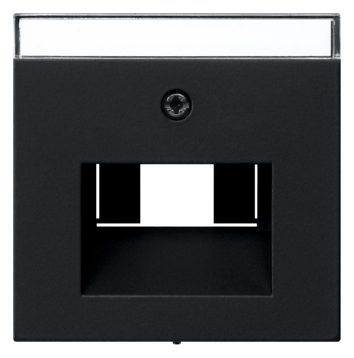 1St. Gira 0284005 Abdeckung mit Beschriftungsfeld UAE/IAE + Netzwerk System 55 Schwarz matt