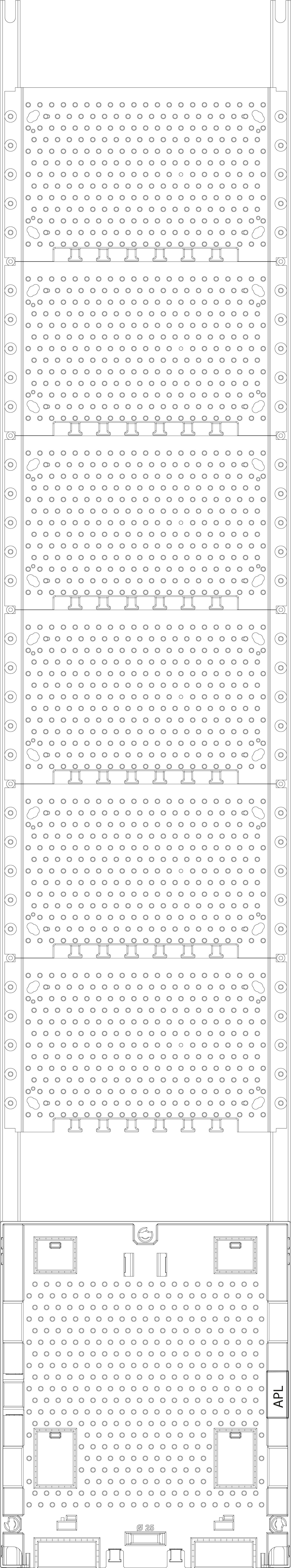 1St. F-Tronic KX9APZ Kommunikationsfeld KX9APZ, 1-feldrig, H=1350mm, APZ-Platz, inkl. APL-Set 7143663