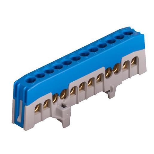 1St. Pollmann N12-F2 blau Nullleiterklemme Neutralleiter N Klemme Hutschiene blau Fingersicher