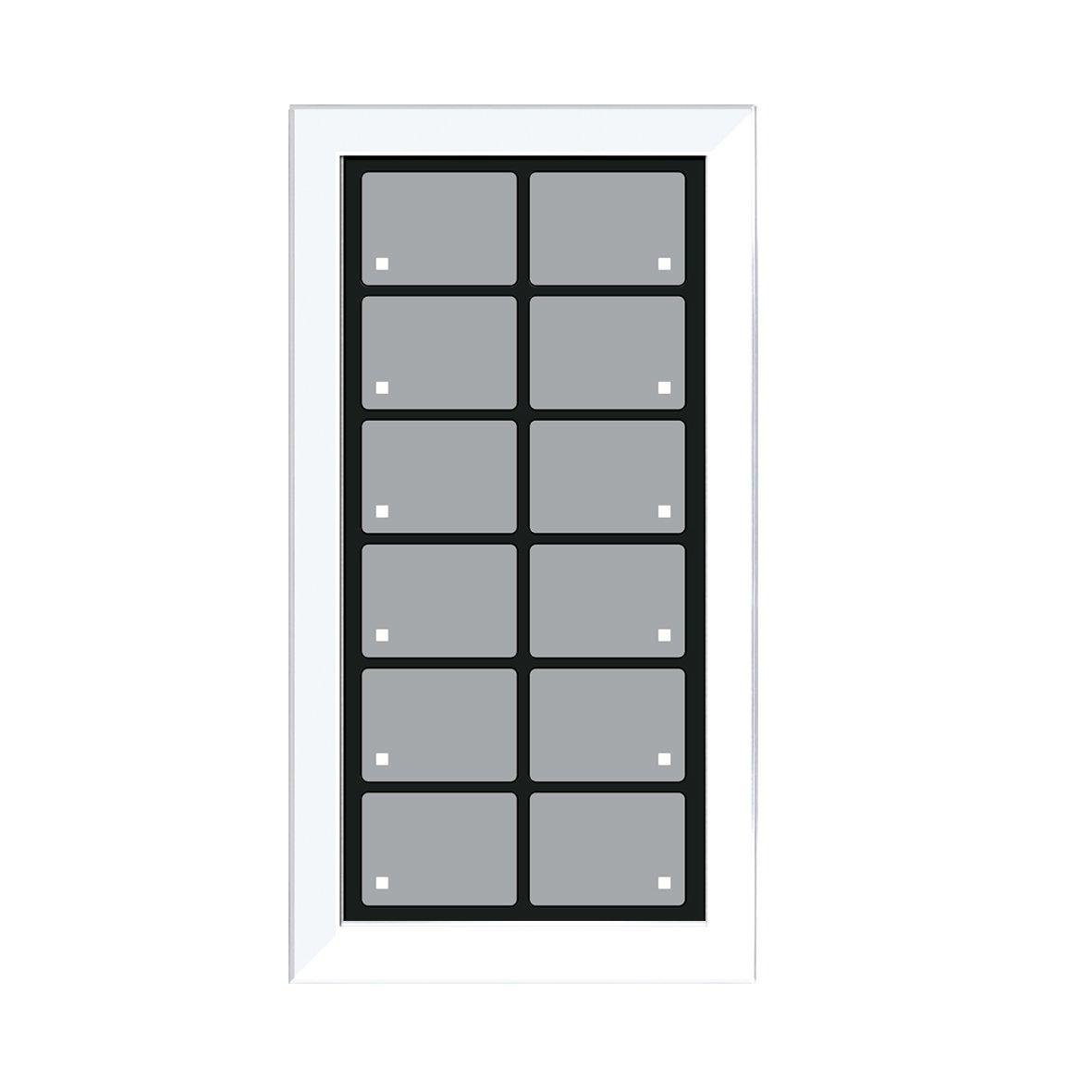 1St. ISSENDOR LCN - GTS12W GT rahmenlos, weiß, mit 12 Tasten, 12LED