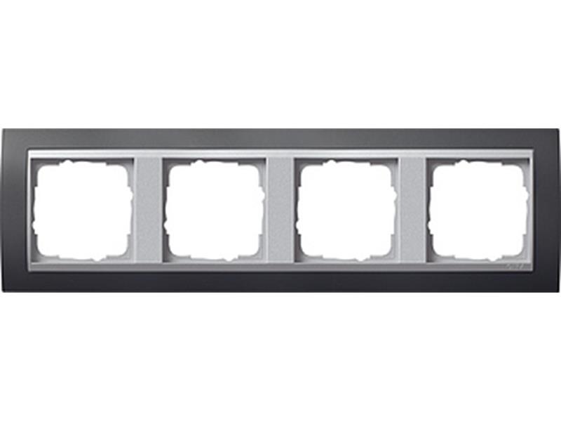 1St. Gira 021481 Rahmen 4fach für Farbe Alu Gira Event Anthrazit