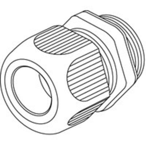 1St. Kleinhuis IPON-Kabelverschraubung integ. Zugentlastung, M20, Kabel-Ø 7-12 mm, Kunststoff PA, RAL 7035, lichtgrau 12