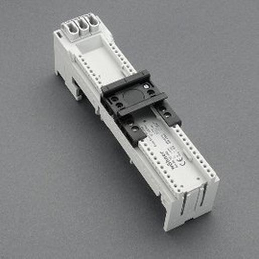 1St. Wöhner 32486 Sammelschienenadapter 32 A 1 verschiebbare Tragschiene 45 x 200, ohne Leitungen, mit Federzugklemmen 1