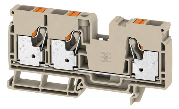 100St. Weidmüller A3C 10 Durchgangs-Reihenklemme, PUSH IN, 10 mm2