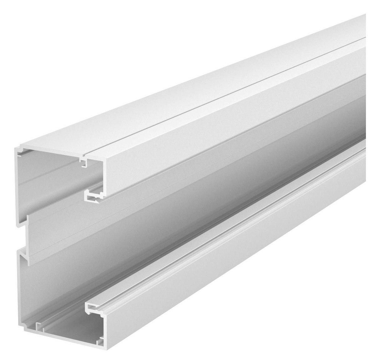 2m OBO Bettermann 6132726 Geräteeinbaukanal SIGNA BASE 70x130 9010, PVC, reinweiß, RAL 9010 BRK 70130 rws