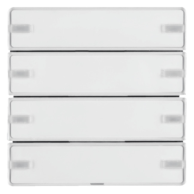 1St. Berker 80144329 Tastsensor 4fach Komfort mit Beschriftungsfeld KNX Q.x polarweiß samt