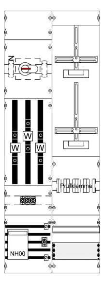 1St. Striebel Mess-u.Wandlerfeld kpl. KA4224Z H5/B2 2CPX033875R9999