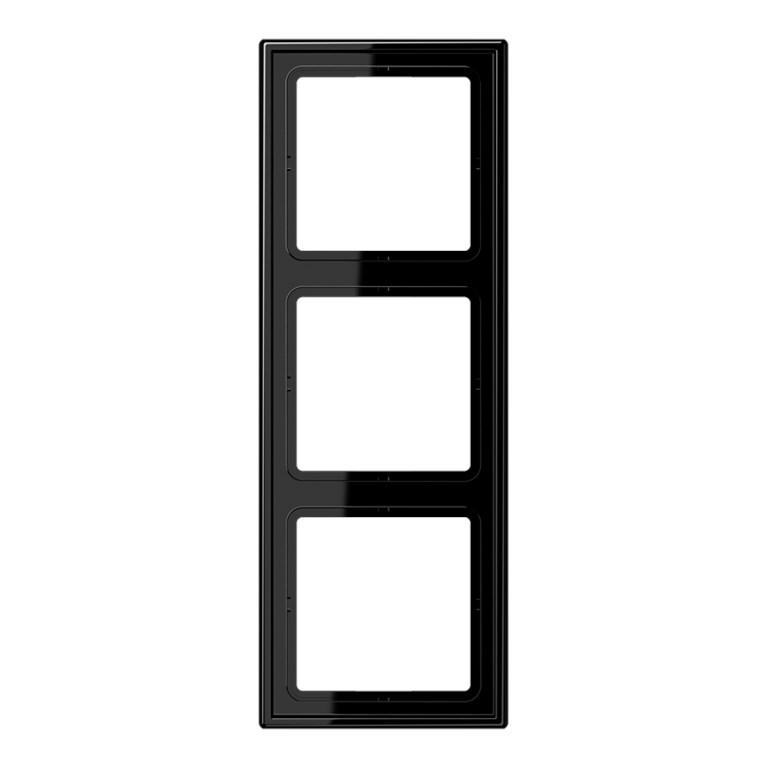 1St. Jung LS983SW Rahmen 3fach für waagerechte und senkrechte Kombination schwarz LS 983 SW