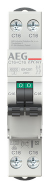 1St. AEG 4TQA694275R0000 EPC611 B16 LS-Schalter 6kA Unibis 1+1P...