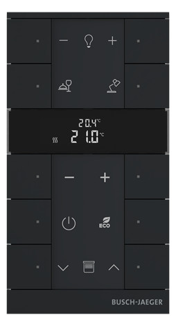 1St. Busch-Jaeger SBR-F-10.0.11-885 RTR, 10-fach, schwarz matt schwarz matt 2CKA006220A0901