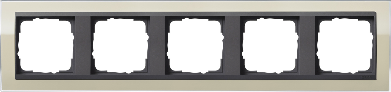 1St. Gira 0215778 Rahmen 5fach Zwischenr. AN Event Klar Sand