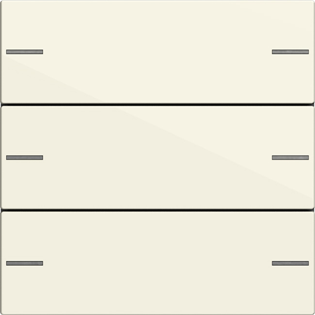 1St. Gira 575301 Wippenset 3fach für Tastsensor 4, Cremeweiß glänzend