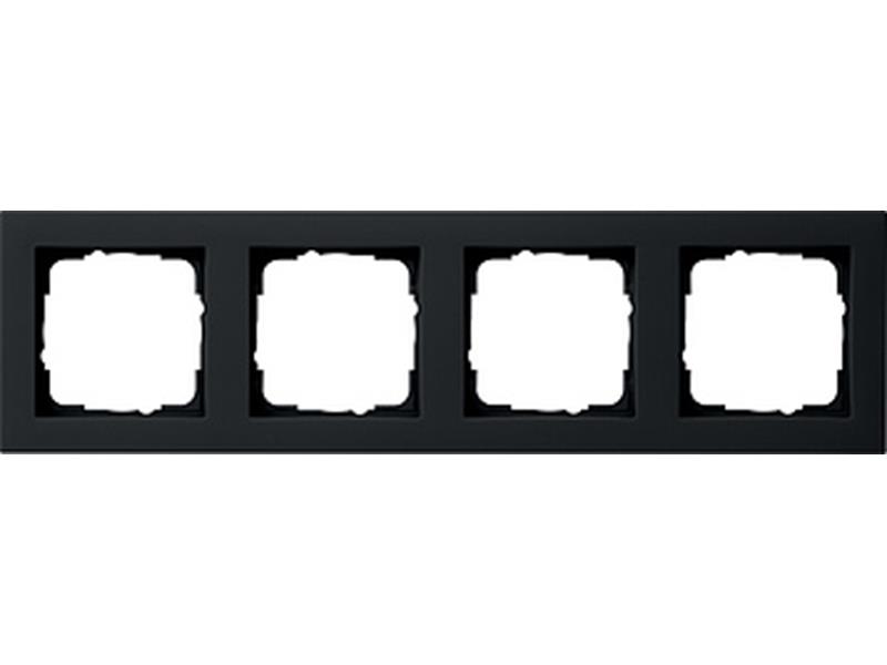 1St. Gira 021409 Abdeckrahmen 4f E2 Schwarz m 1St. Gira 021409 Abdeckrahmen 4f E2 Schwarz m