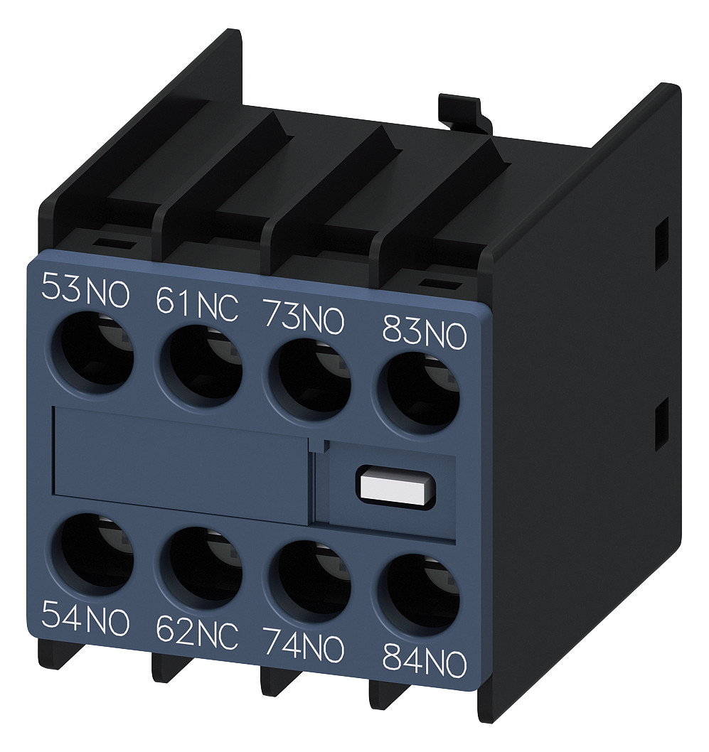 1St. Siemens 3RH2911-1GA31 Hilfsschalter, 3S+1Ö, Strombahn 1S, 1Ö, 1S, 1S, für Hilfsschütze, S00