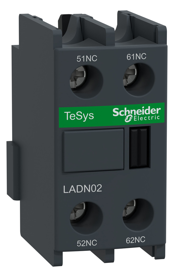 1St. Schneider Electric LADN02 Hilfsschalterblock, 2Ö, Schraubanschluss