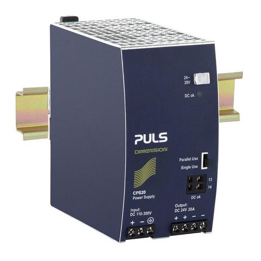 1St. PULS CPS20.241-D1 Netzteil, DC 110-300Vdc, 24V/20A, DC Ein