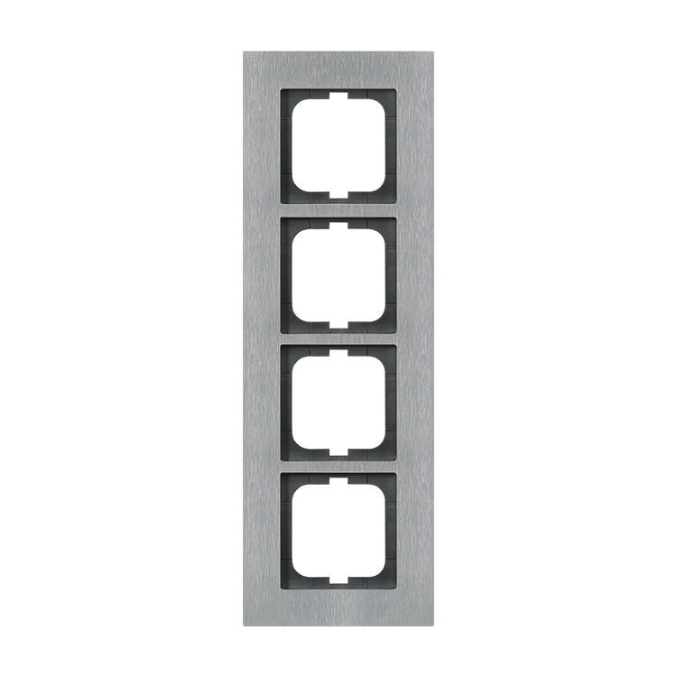 1St. Busch-Jaeger 1724-860 4-fach Rahmen carat edelstahl...