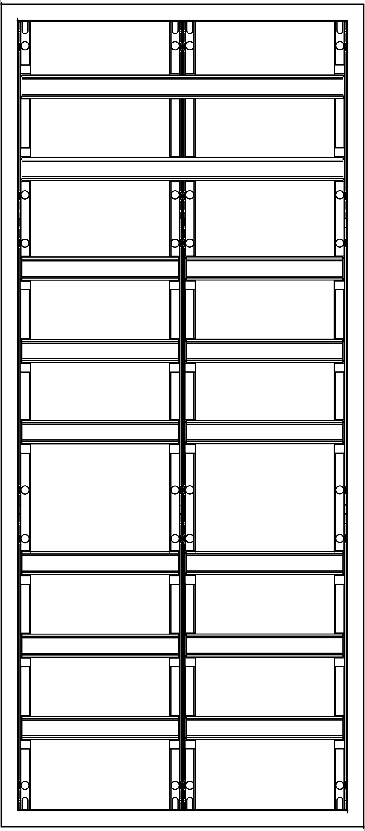 1St. F-Tronic VS2-8-RK Verteilerschrank VS2-8-RK, 2-feldrig, 8r, Reihenklemmen, 1250x550x210mm 7110724