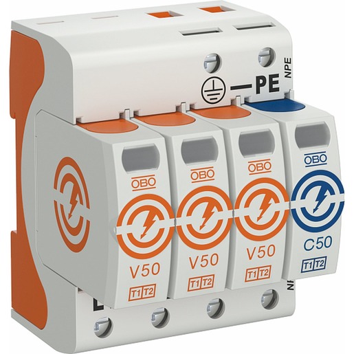 1St. OBO Bettermann V50-3+NPE-280 CombiController V50 dreipolig mit NPE 280V 5093526 1St. OBO Bettermann V50-3+NPE-280 CombiController V50 dreipolig mit NPE 280V 5093526