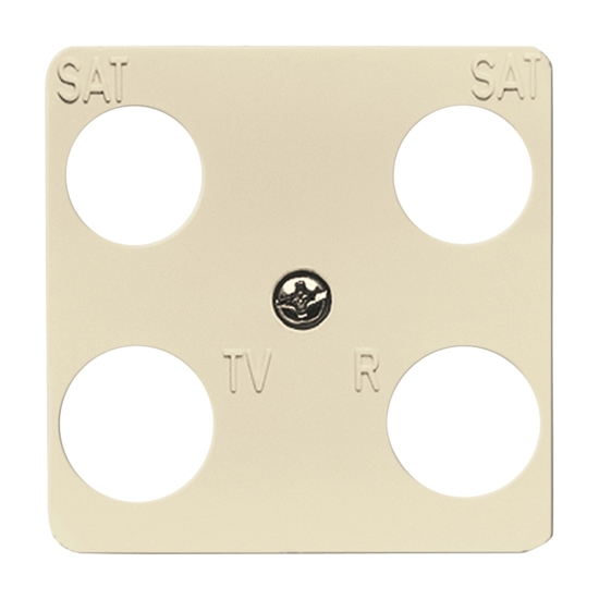 1St. Busch-Jaeger 1743-04-212 Zentralscheibe für 4-fach Sat, 50 x 50 mm Busch-Duro 2000 SI cremeweiß