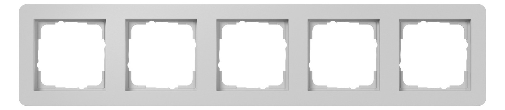 1St. Gira 0215154 Abdeckrahmen 5f Gira E1 Grau m