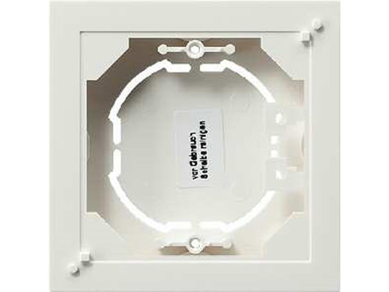 1St. Gira 021929 AP-Gehäuse 1fach flach System 55 Reinweiß glänzend