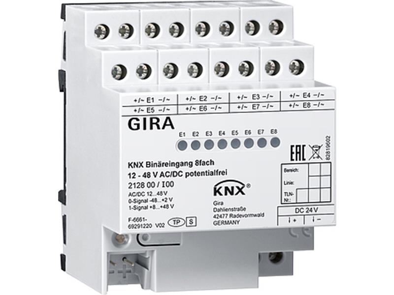 1St. Gira 212800 Binäreing. 8f 12 - 48 V AC/DC pot.frei K 212800