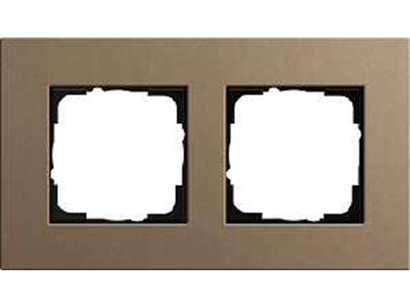 1St. Gira 0212221 Rahmen 2fach Esprit Linoleum-Multiplex HellBraun