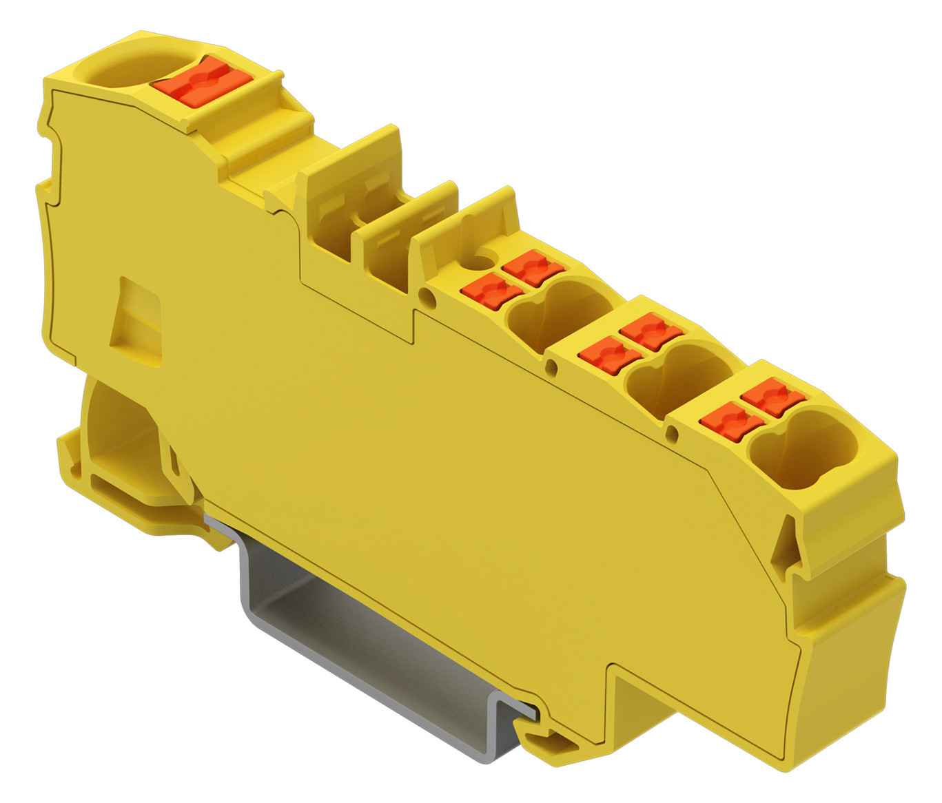 1St. Wago 2206-8036 Verteilerklemme mit Druecker gelb