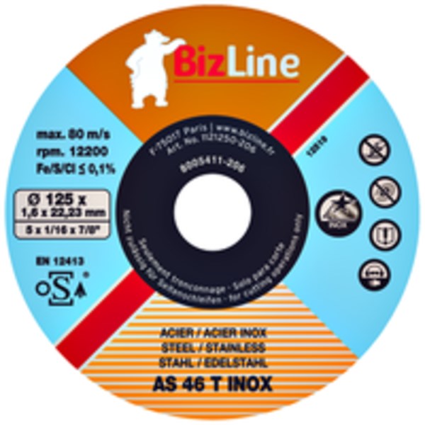 10St. Bizline BIZ 781001 Trennscheiben für Bleche und rostfreie Stähle BIZ781001 10St. Bizline BIZ 781001 Trennscheiben für Bleche und rostfreie Stähle BIZ781001