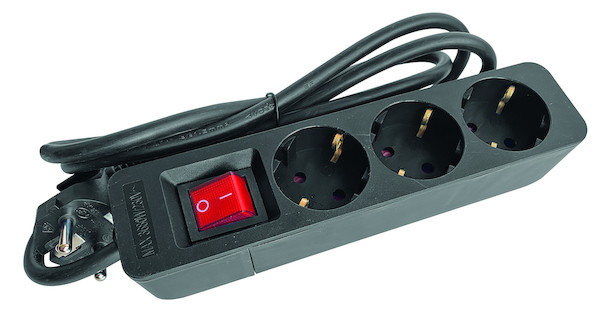 1St. PROTEC.CLASS PTSDS 3S PTSDS 3s 3fach mit Schalter schwarz 1St. Protec.class PTSDS 3S PTSDS 3s 3fach mit Schalter schwarz