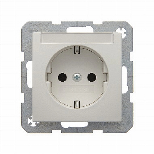 1St. Berker 47501909 Steckdose mit Beschriftungsfeld S.1/B.3/B.7 polarweiß matt