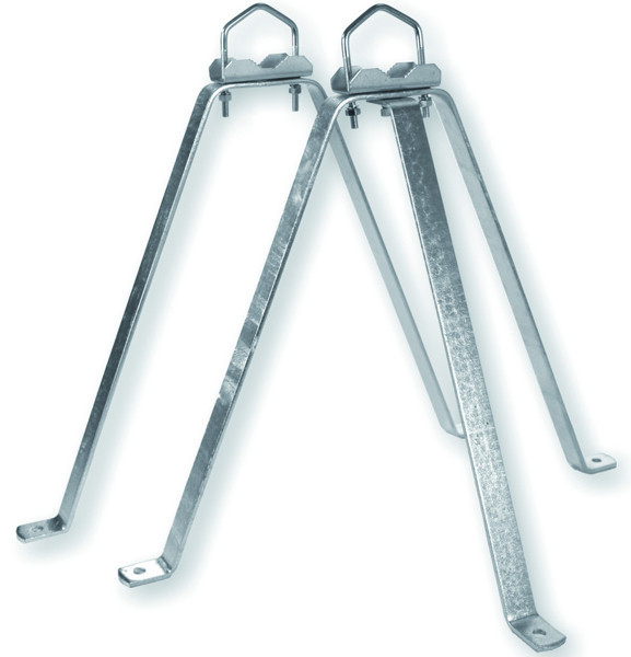 1St. WEIss MHZ5060 Mauerhalterset Stahl 50cm