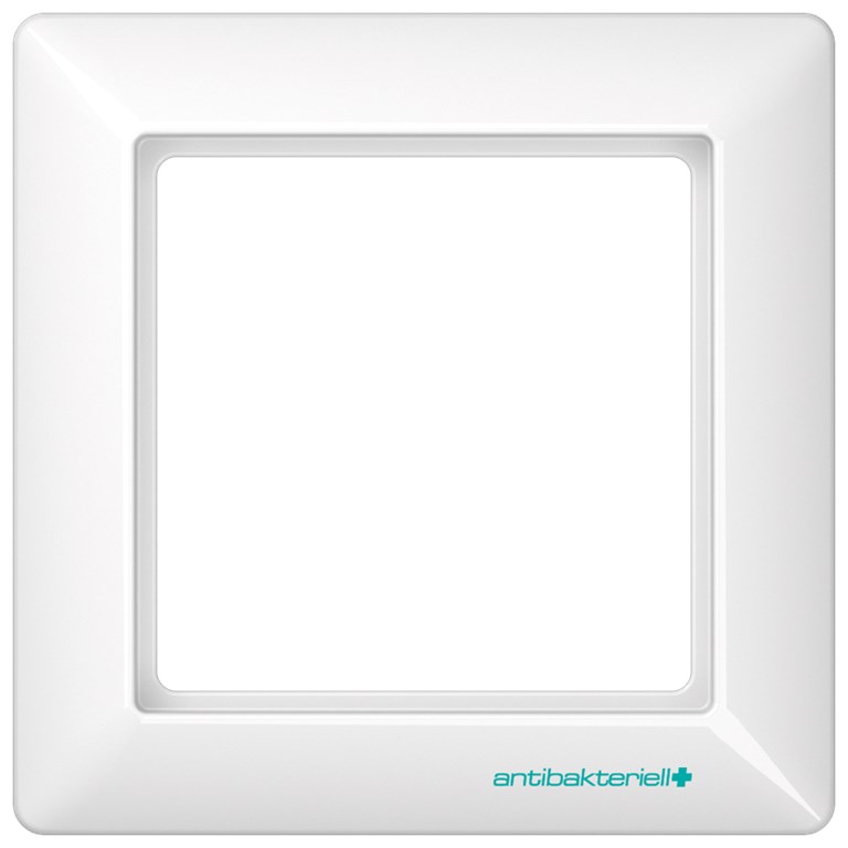 1St. Jung ABAS581WW Rahmen 1fach antibakteriell für waagerechte und senkrechte Kombinat ABAS 581 WW