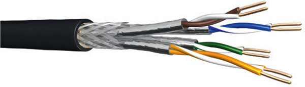 1St. Draka UC900HS 4P S/FTP Datenleitung Simplex AWG23 Cat.7 schwarz