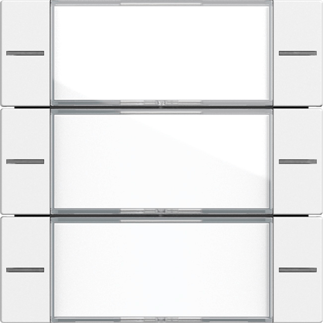 1St. Gira 577327 Wippenset 3fach mit Beschriftungsfeld für Tastsensor 4, Klar Reinweiß seidenmatt 1St. Gira 577327 Wippenset 3fach mit Beschriftungsfeld für Tastsensor 4, Klar Reinweiß seidenmatt...