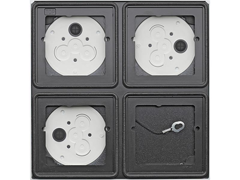 1St. Gira 5508902 AP-Gehäuse 2x 2fach System 106 Verkehrsweiß(lack.)